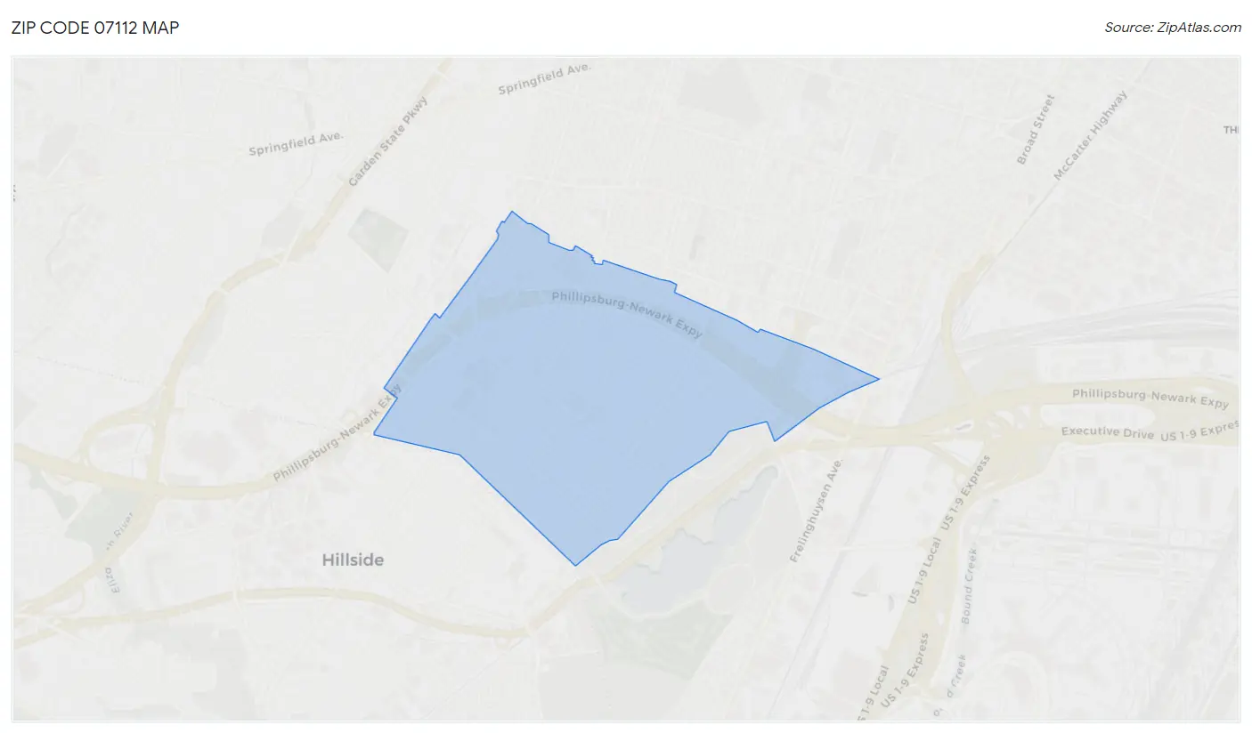 Zip Code 07112 Map