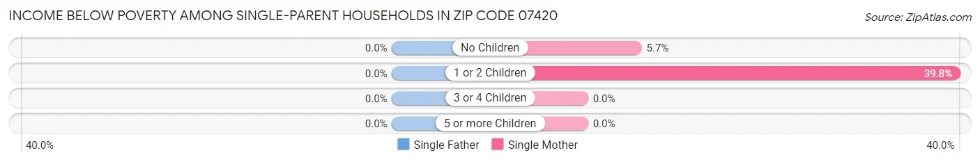 Income Below Poverty Among Single-Parent Households in Zip Code 07420