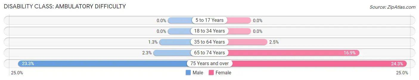 Disability in Zip Code 07465: <span>Ambulatory Difficulty</span>