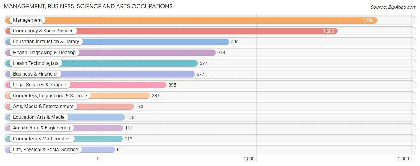 Management, Business, Science and Arts Occupations in Zip Code 07481