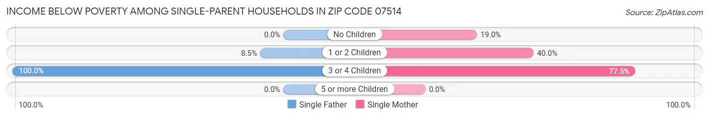 Income Below Poverty Among Single-Parent Households in Zip Code 07514