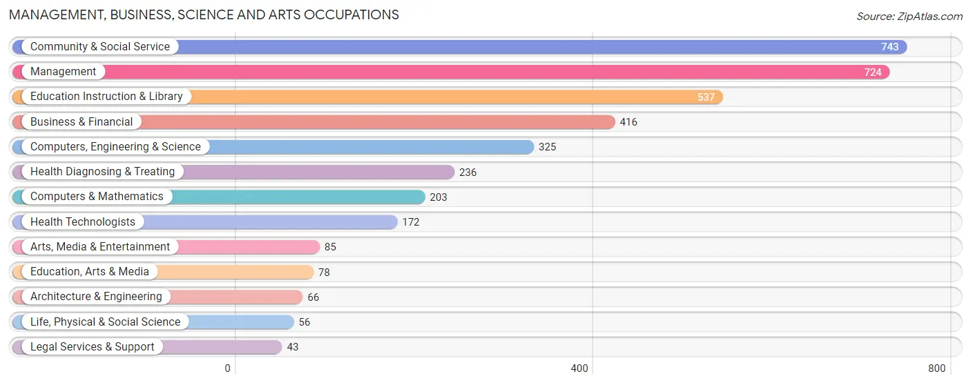 Management, Business, Science and Arts Occupations in Zip Code 07645