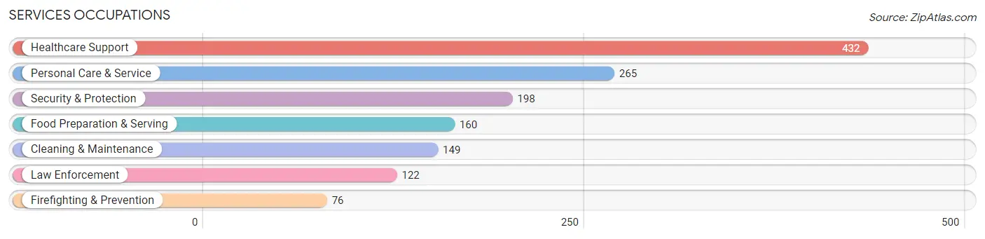 Services Occupations in Zip Code 07652