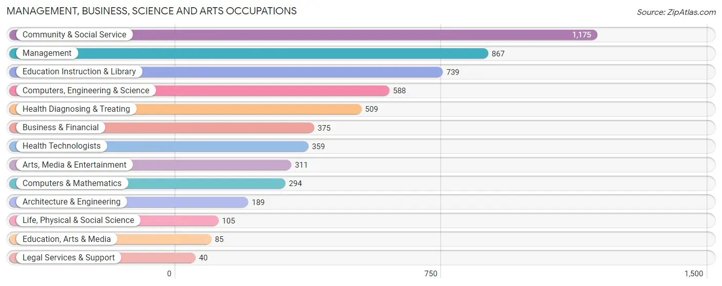 Management, Business, Science and Arts Occupations in Zip Code 07663