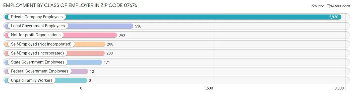 Employment by Class of Employer in Zip Code 07676