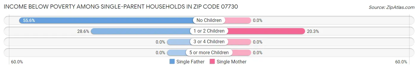 Income Below Poverty Among Single-Parent Households in Zip Code 07730