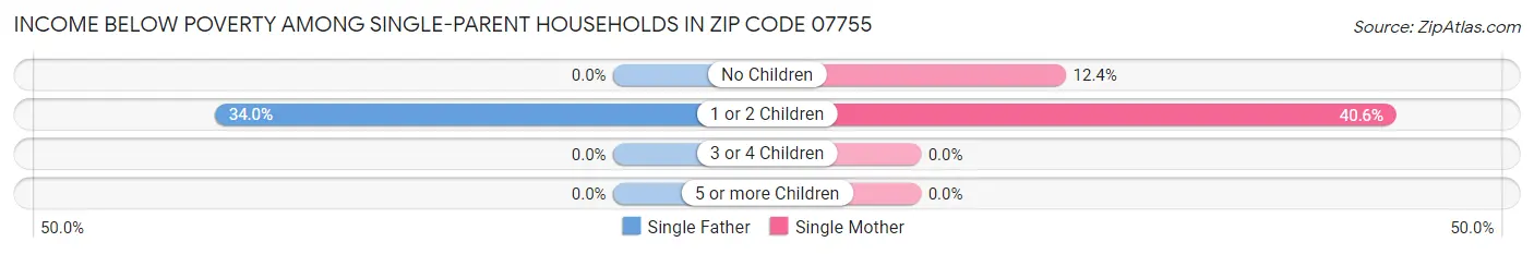 Income Below Poverty Among Single-Parent Households in Zip Code 07755