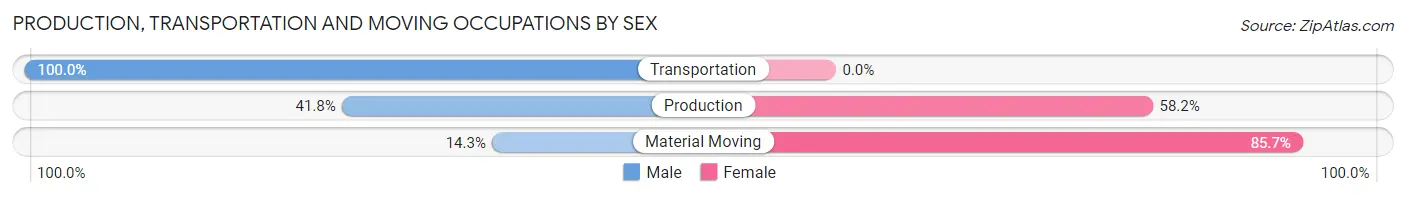Production, Transportation and Moving Occupations by Sex in Zip Code 07803
