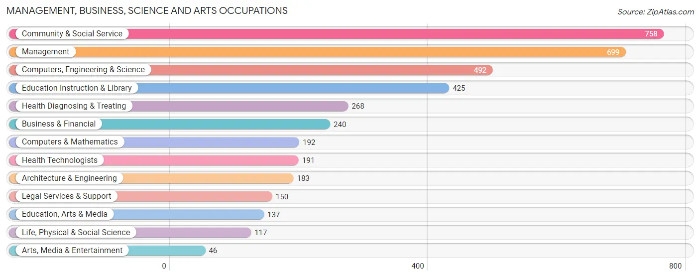 Management, Business, Science and Arts Occupations in Zip Code 07830