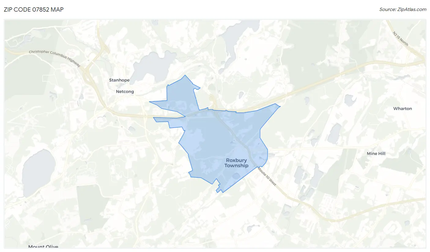 Zip Code 07852 Map