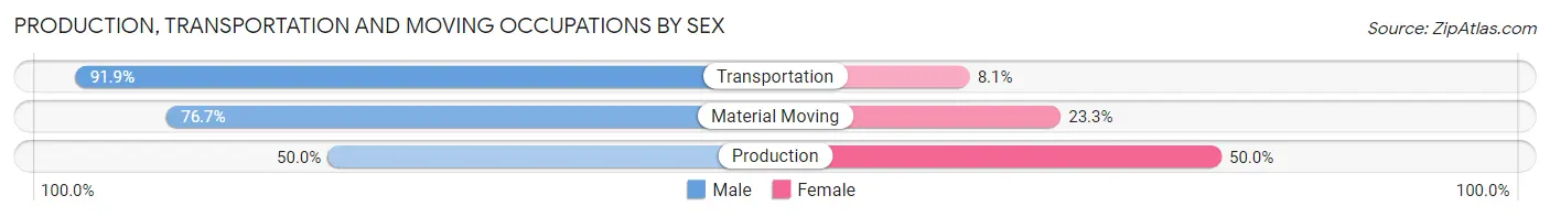 Production, Transportation and Moving Occupations by Sex in Zip Code 07863