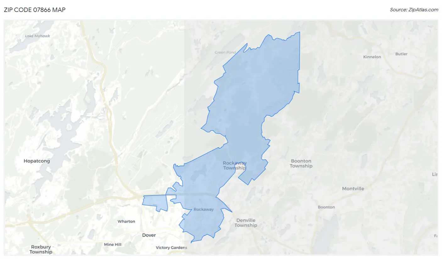 Zip Code 07866 Map