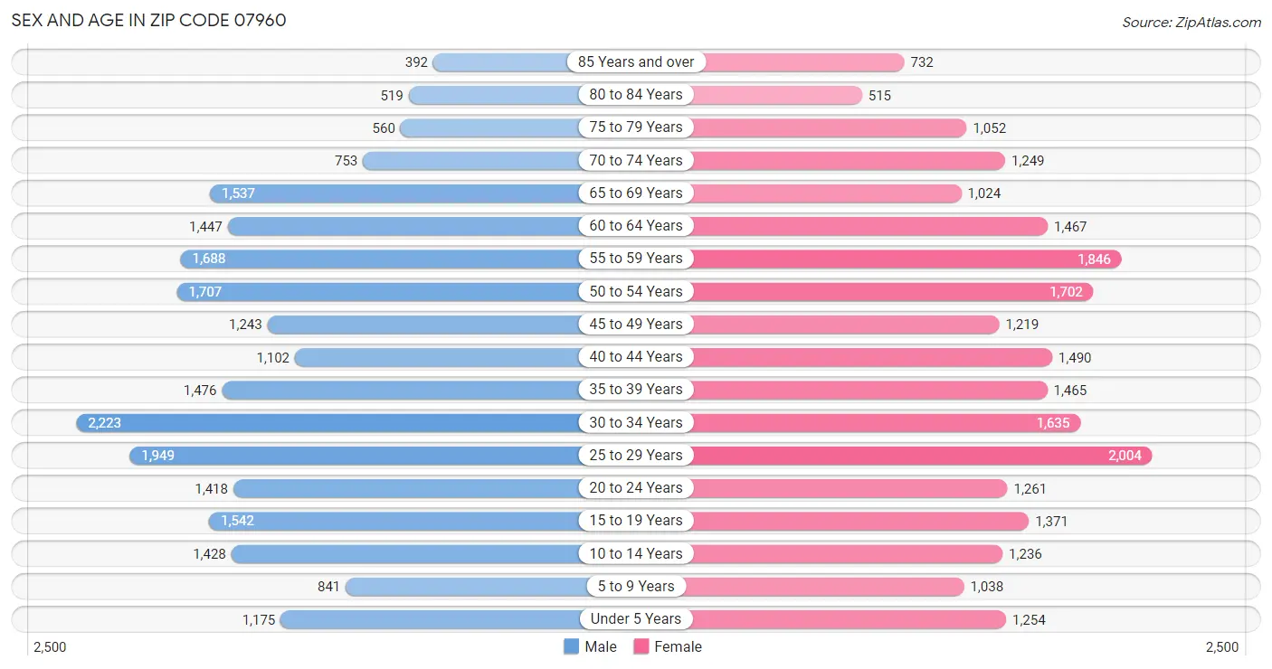 Sex and Age in Zip Code 07960