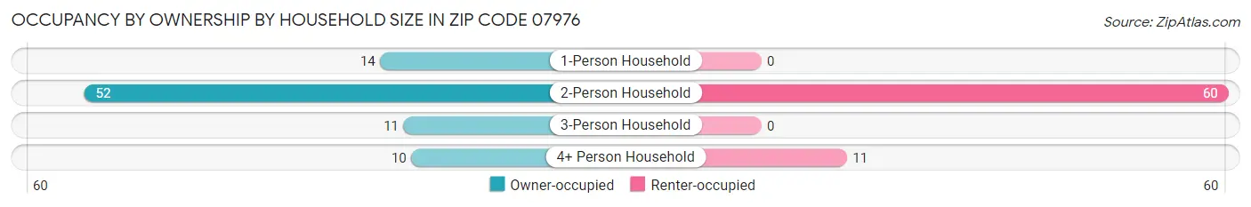 Occupancy by Ownership by Household Size in Zip Code 07976
