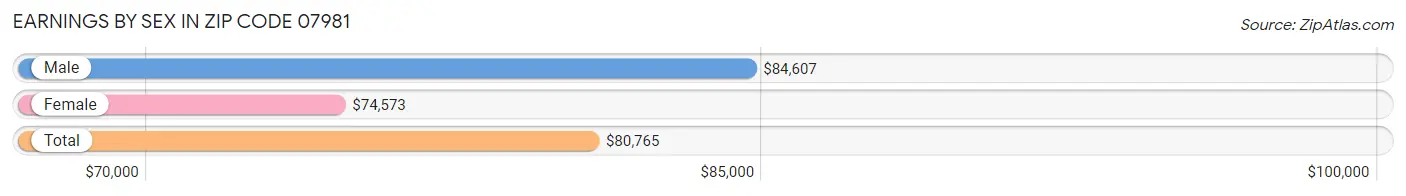 Earnings by Sex in Zip Code 07981