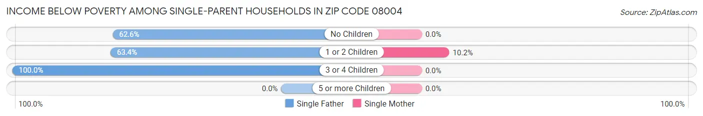 Income Below Poverty Among Single-Parent Households in Zip Code 08004