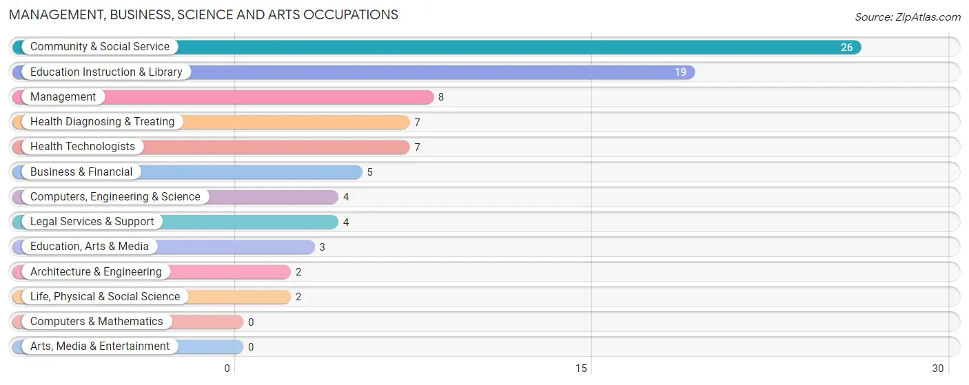 Management, Business, Science and Arts Occupations in Zip Code 08006