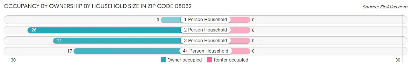 Occupancy by Ownership by Household Size in Zip Code 08032