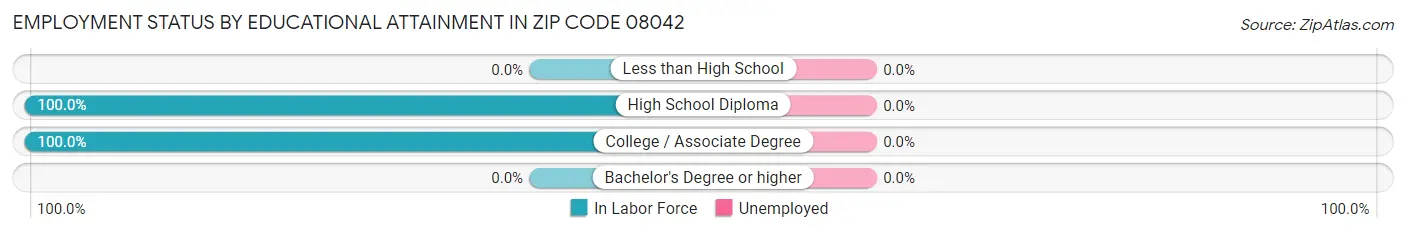 Employment Status by Educational Attainment in Zip Code 08042