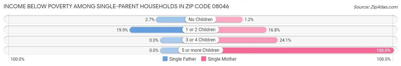 Income Below Poverty Among Single-Parent Households in Zip Code 08046