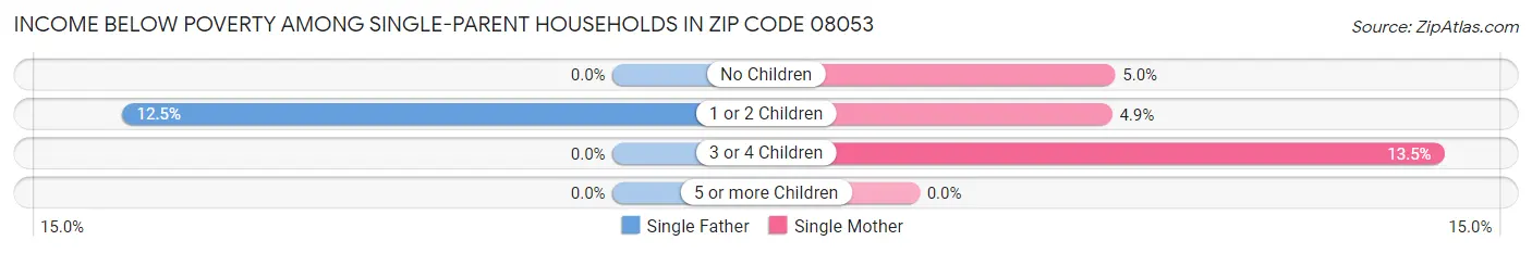 Income Below Poverty Among Single-Parent Households in Zip Code 08053