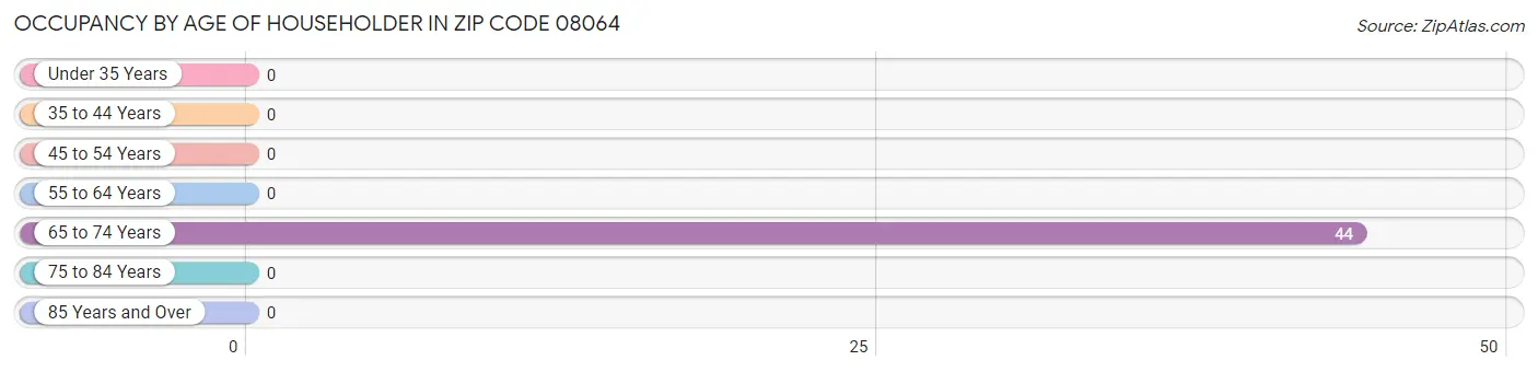 Occupancy by Age of Householder in Zip Code 08064