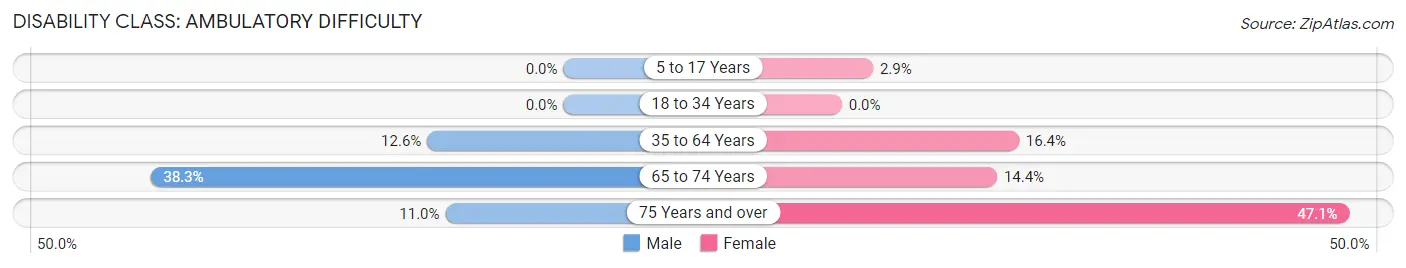 Disability in Zip Code 08078: <span>Ambulatory Difficulty</span>