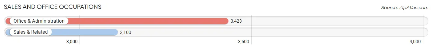 Sales and Office Occupations in Zip Code 08081