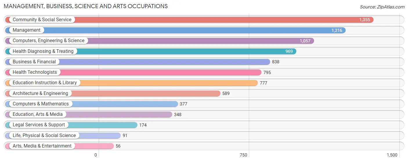 Management, Business, Science and Arts Occupations in Zip Code 08085