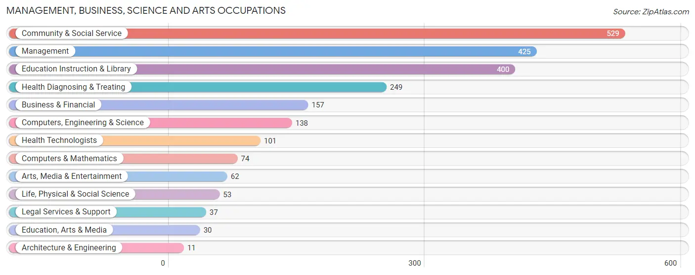 Management, Business, Science and Arts Occupations in Zip Code 08093