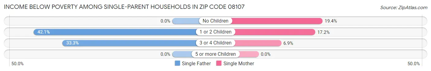 Income Below Poverty Among Single-Parent Households in Zip Code 08107