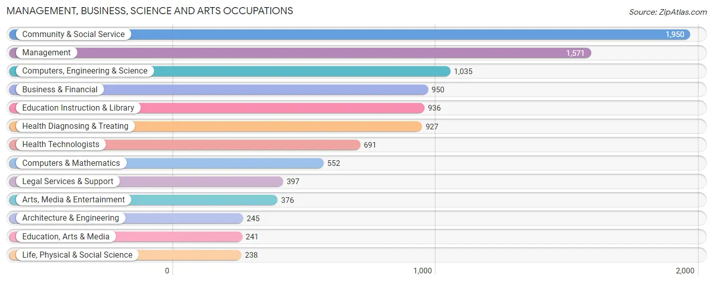 Management, Business, Science and Arts Occupations in Zip Code 08108