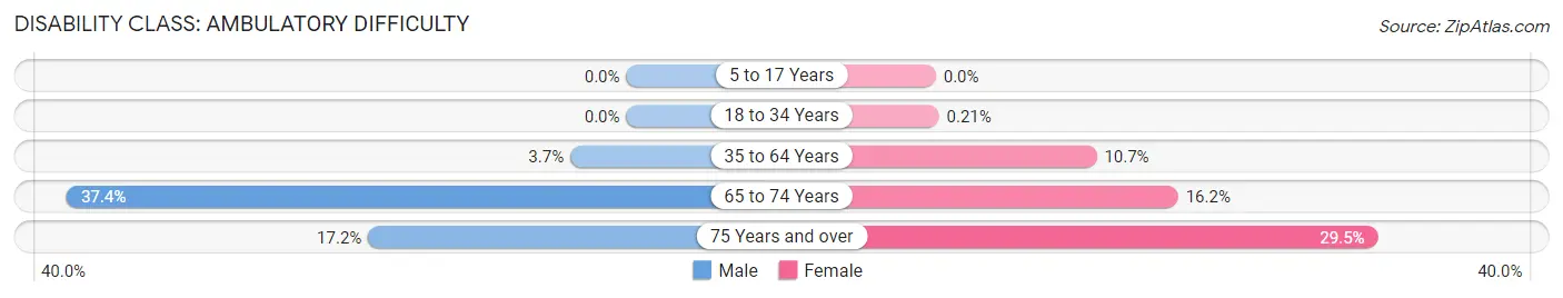 Disability in Zip Code 08110: <span>Ambulatory Difficulty</span>