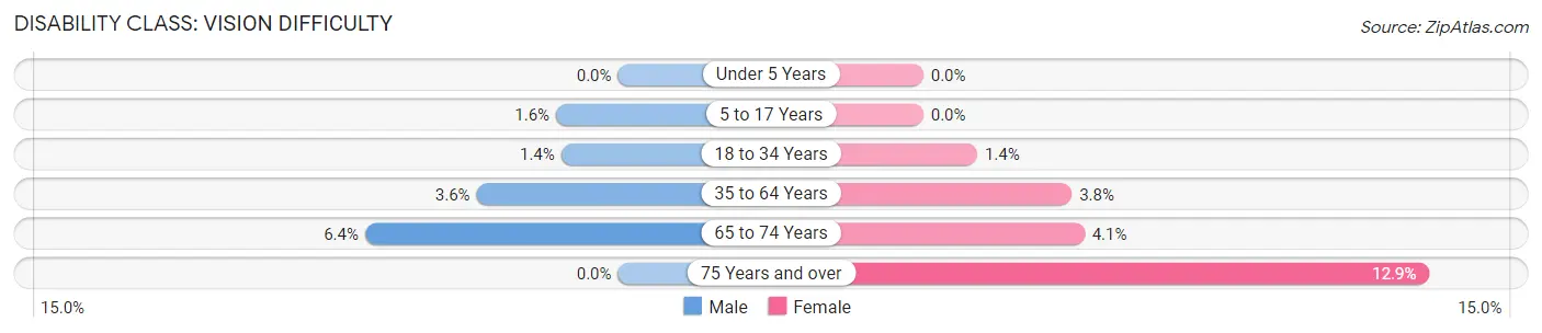 Disability in Zip Code 08110: <span>Vision Difficulty</span>