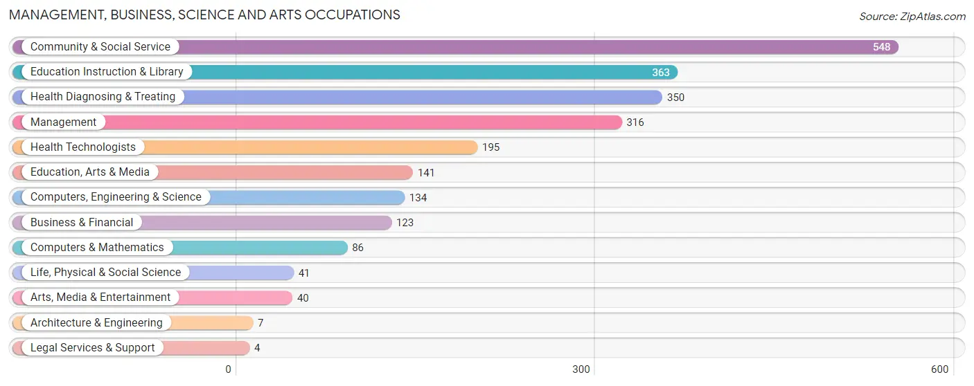 Management, Business, Science and Arts Occupations in Zip Code 08270