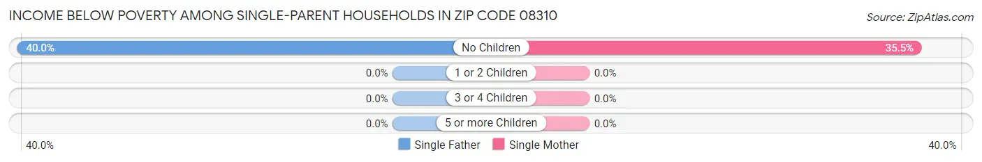 Income Below Poverty Among Single-Parent Households in Zip Code 08310