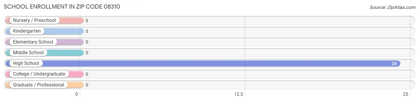 School Enrollment in Zip Code 08310