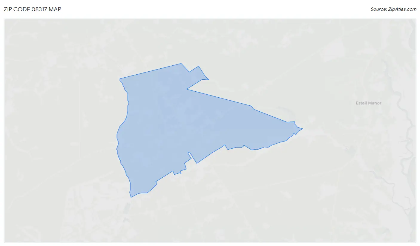 Zip Code 08317 Map