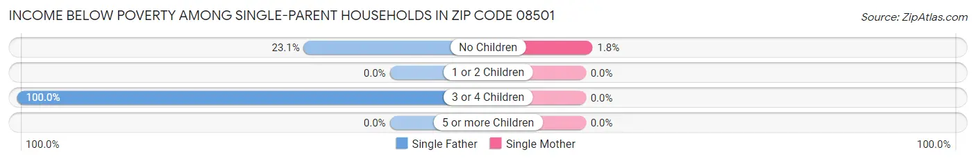 Income Below Poverty Among Single-Parent Households in Zip Code 08501