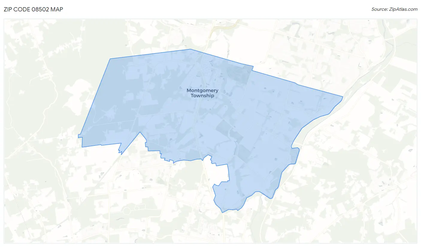 Zip Code 08502 Map