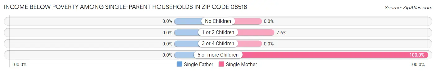 Income Below Poverty Among Single-Parent Households in Zip Code 08518