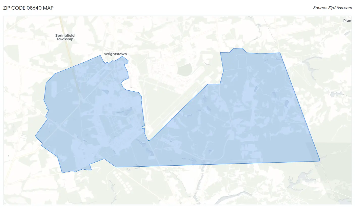 Zip Code 08640 Map