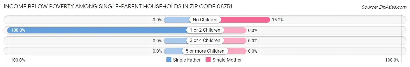 Income Below Poverty Among Single-Parent Households in Zip Code 08751