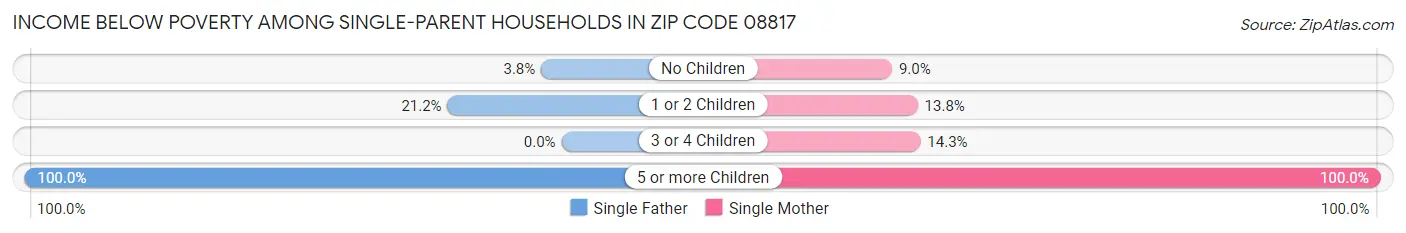 Income Below Poverty Among Single-Parent Households in Zip Code 08817