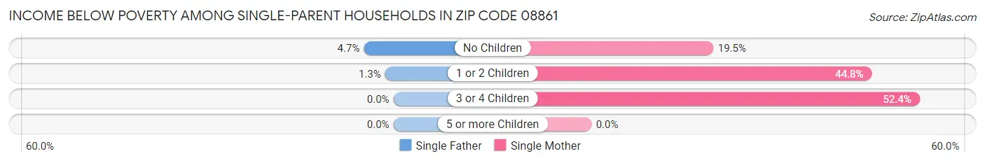 Income Below Poverty Among Single-Parent Households in Zip Code 08861