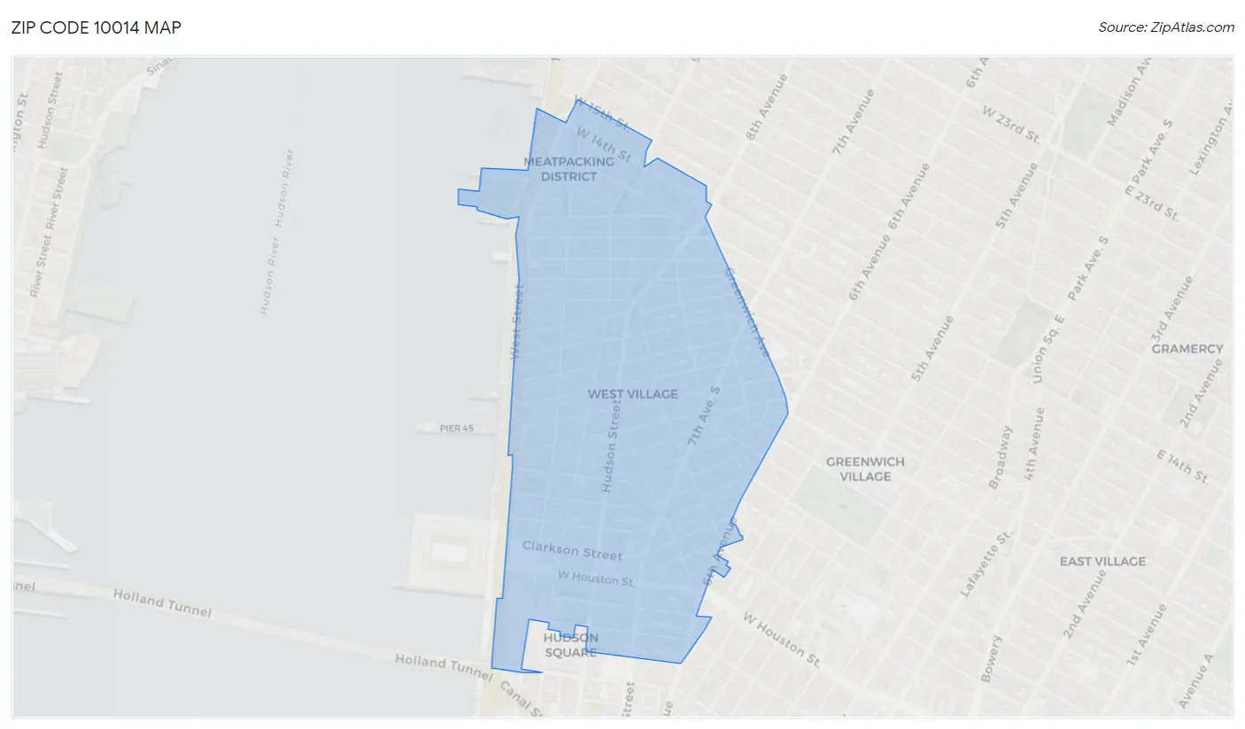 Zip Code 10014 Map