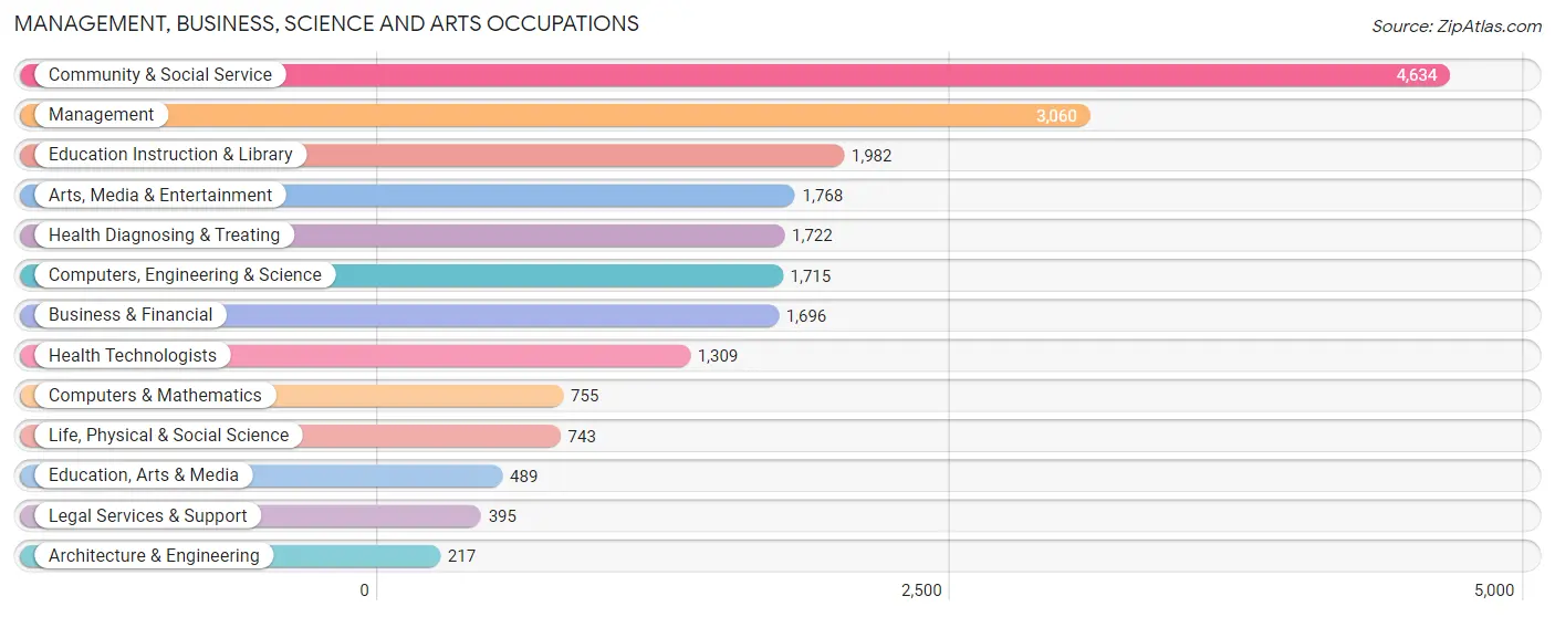 Management, Business, Science and Arts Occupations in Zip Code 10029