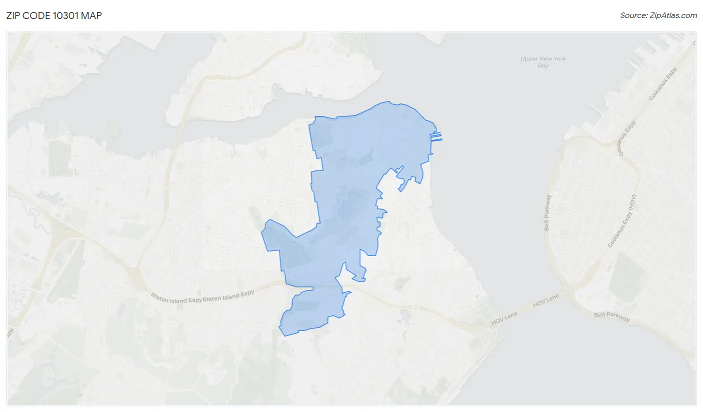 Zip Code 10301 Map