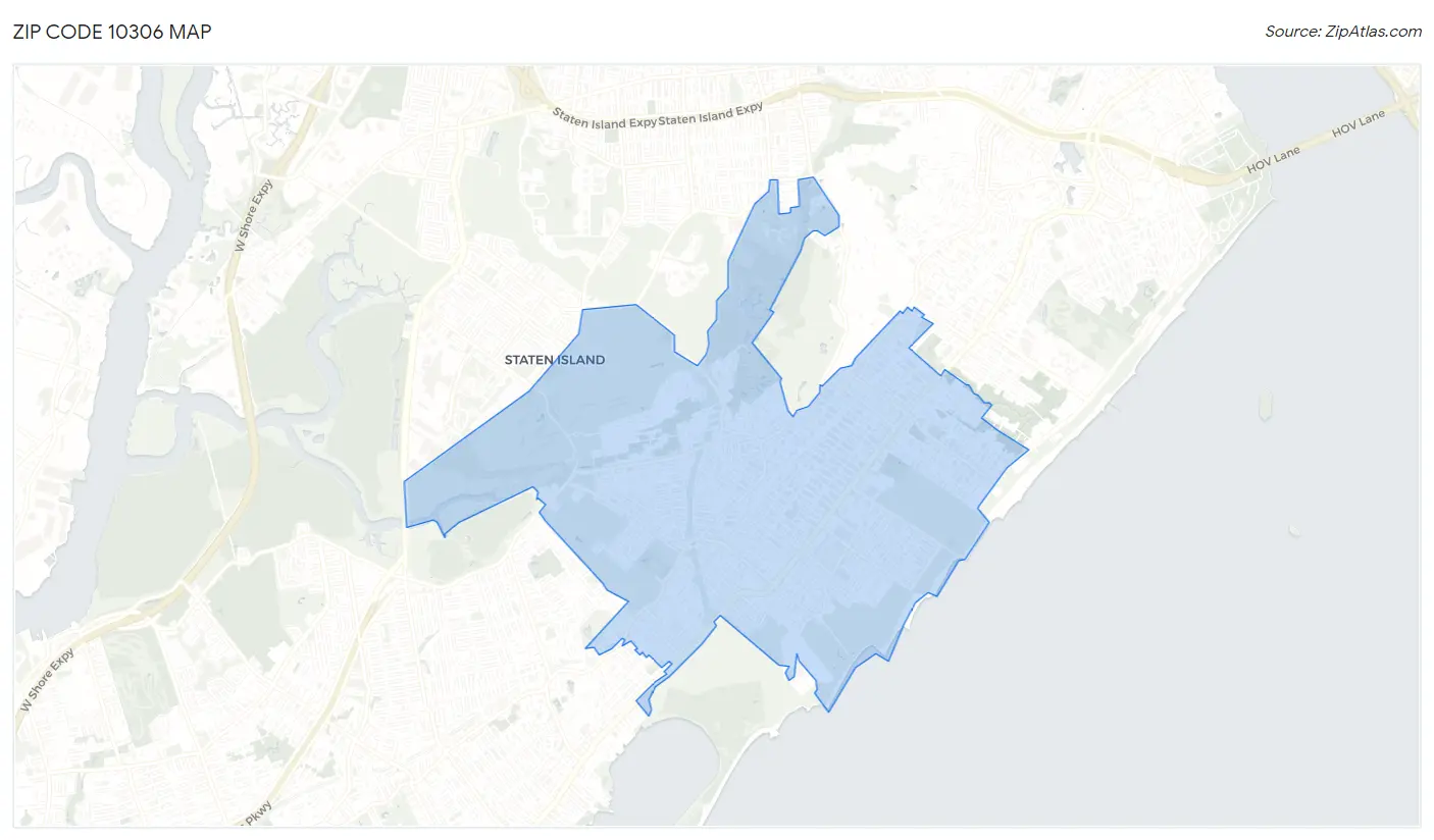 Zip Code 10306 Map