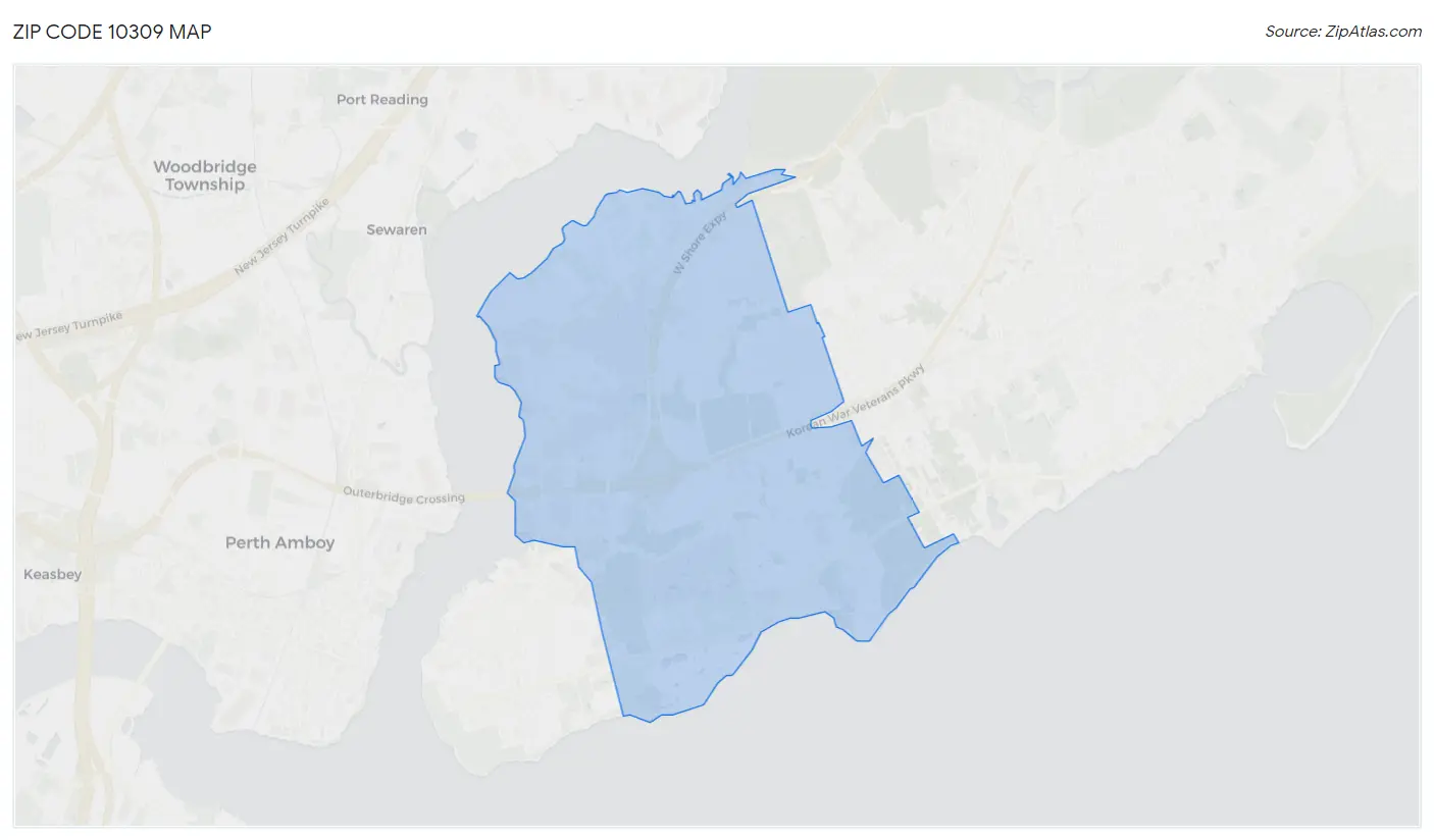 Zip Code 10309 Map